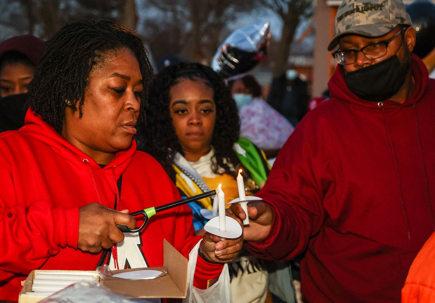 Balloon release honoring former Griffith basketball player Tyree Riley